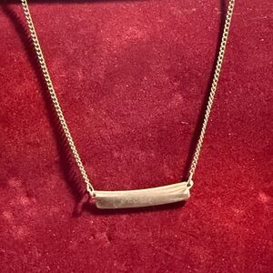 Silver Bar Necklace engraved Jackie